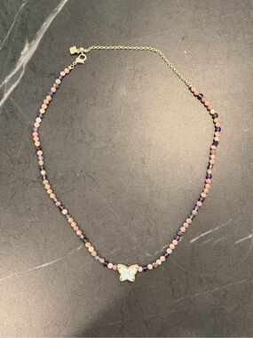 Kendra Scott Purple Butterfly Necklace